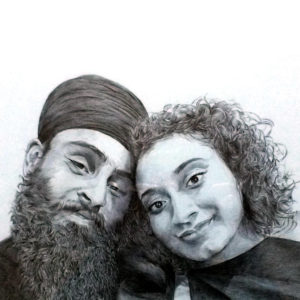 commissioned people portrait biro uk jess harris artwork
