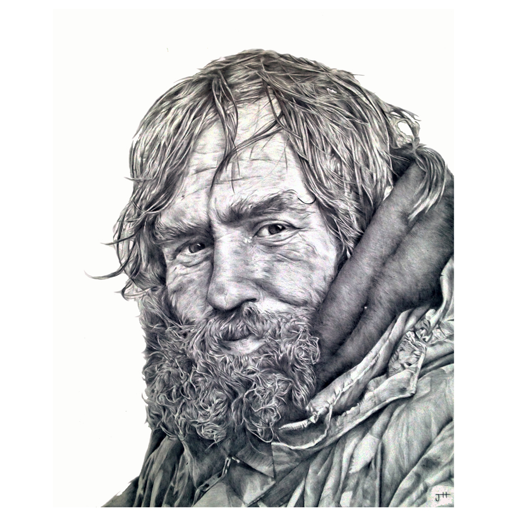 homeless guy portrait