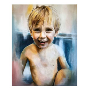 oil painting young boy, jess harris artwork