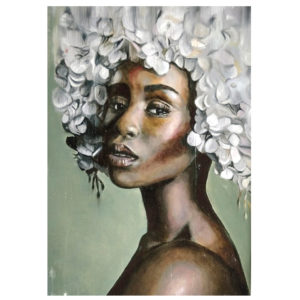 african girl oil painting by jess harris artwork