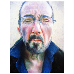 colourful oil portrait by jess harris artwork