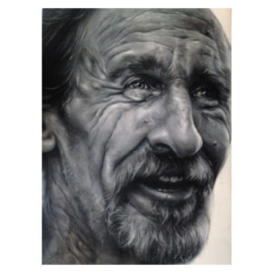 black and white portrait by jess harris artwork