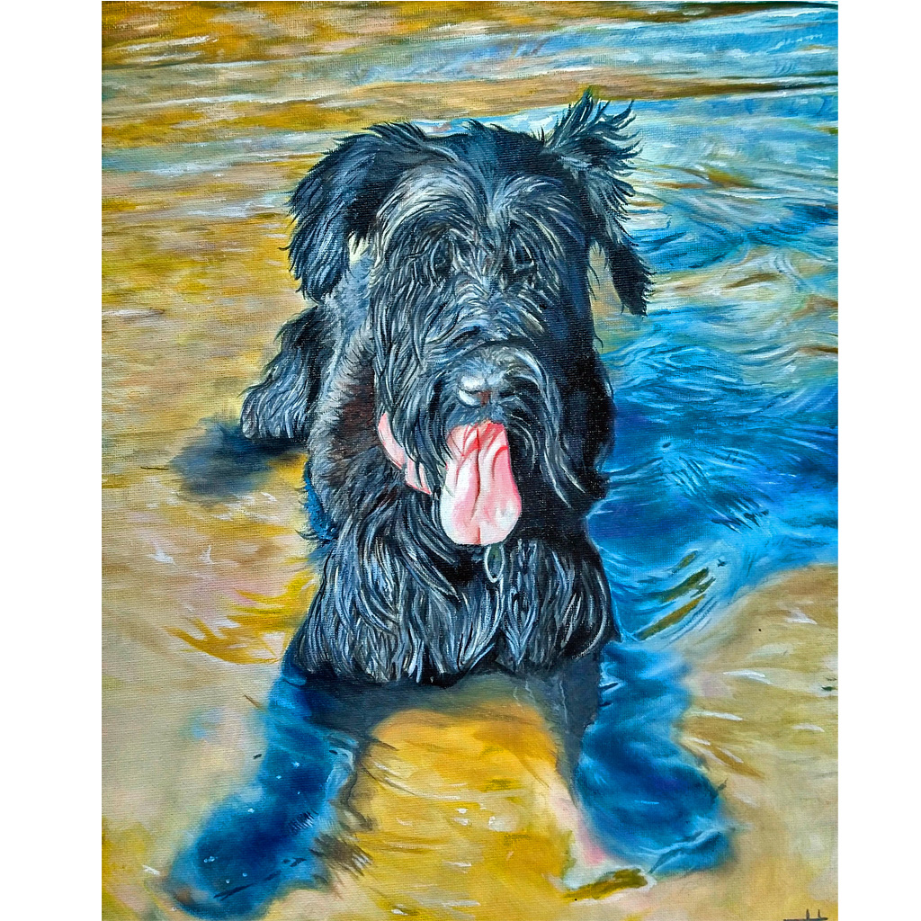 jess harris artwork dog portrait