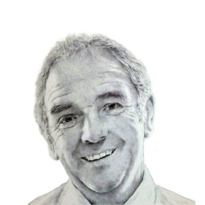 biro drawing of man by jess harris artwork