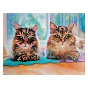 oil painting of cats, jess harris artwork